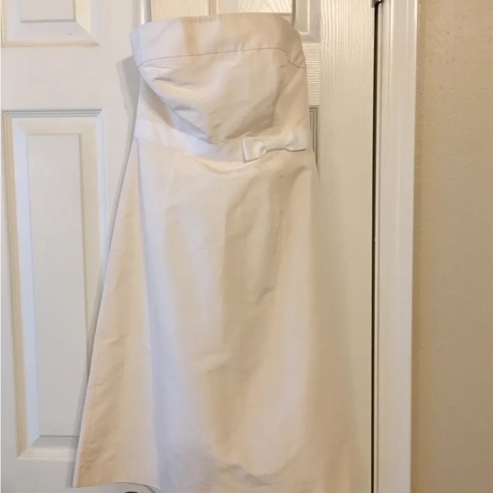 JCrew White Satin Dress Sz 16